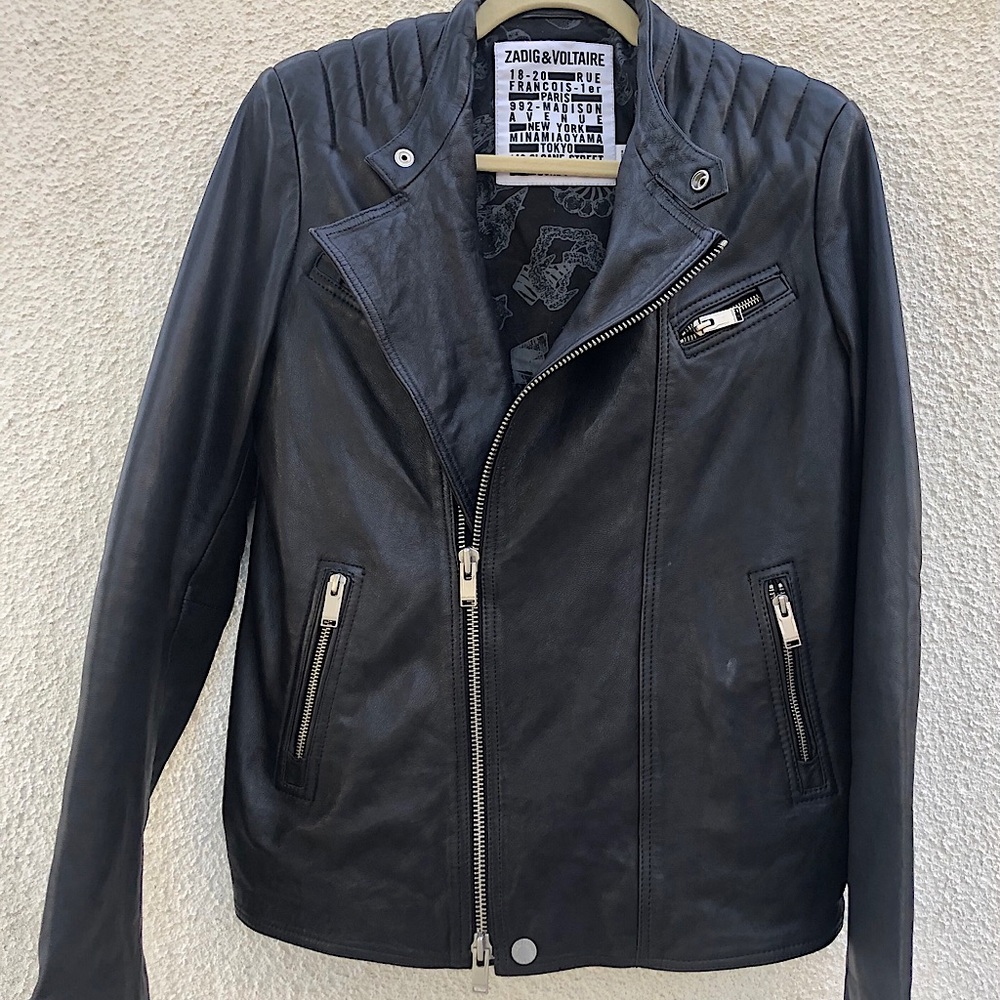 Zadig & Voltaire Lux Leather Moto Jacket
